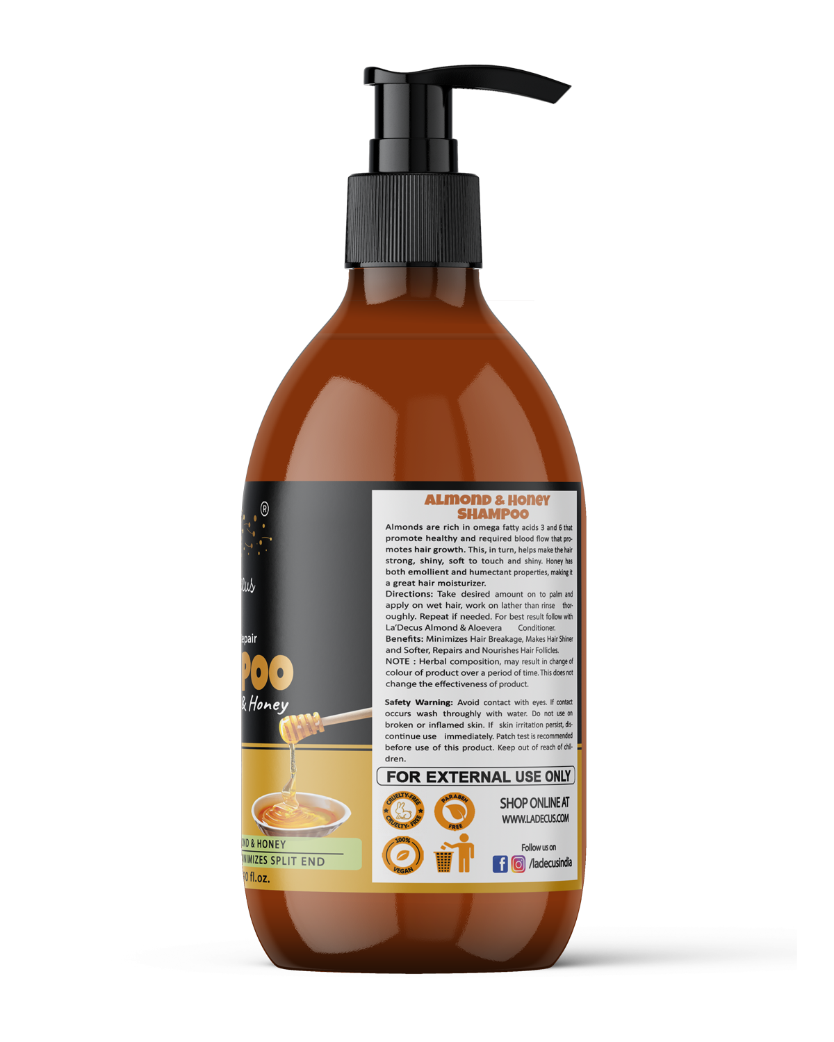 Almond & Honey Shampoo for men women 500 ml