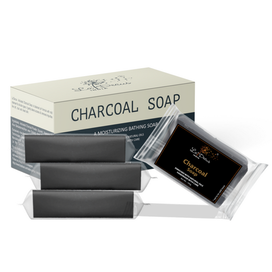 Activated Charcoal Soap Pack of 4 (Each 100g) for Men Women | Cleanses Skin