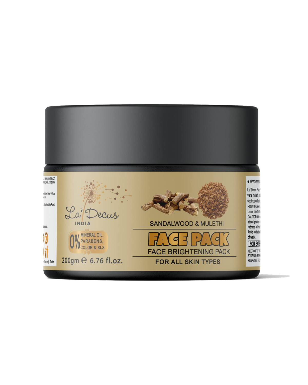 Sandalwood & Mulethi Face Pack for Women and Men 200gm